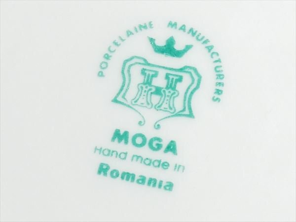 モガ MOGA ルーマニア製 ハンドメイド 金彩 バラ絵 バスケット ボウル 20cm K599_画像6