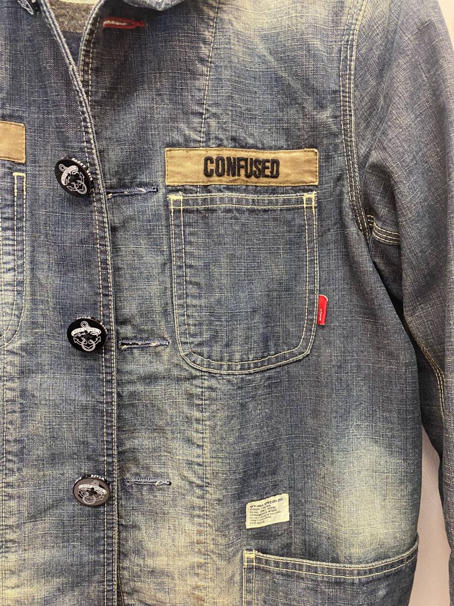 W TAPS ダブルタップス デニムカバーオール、ANCHORS COAT FIELD CTN DENIM (S)_画像5