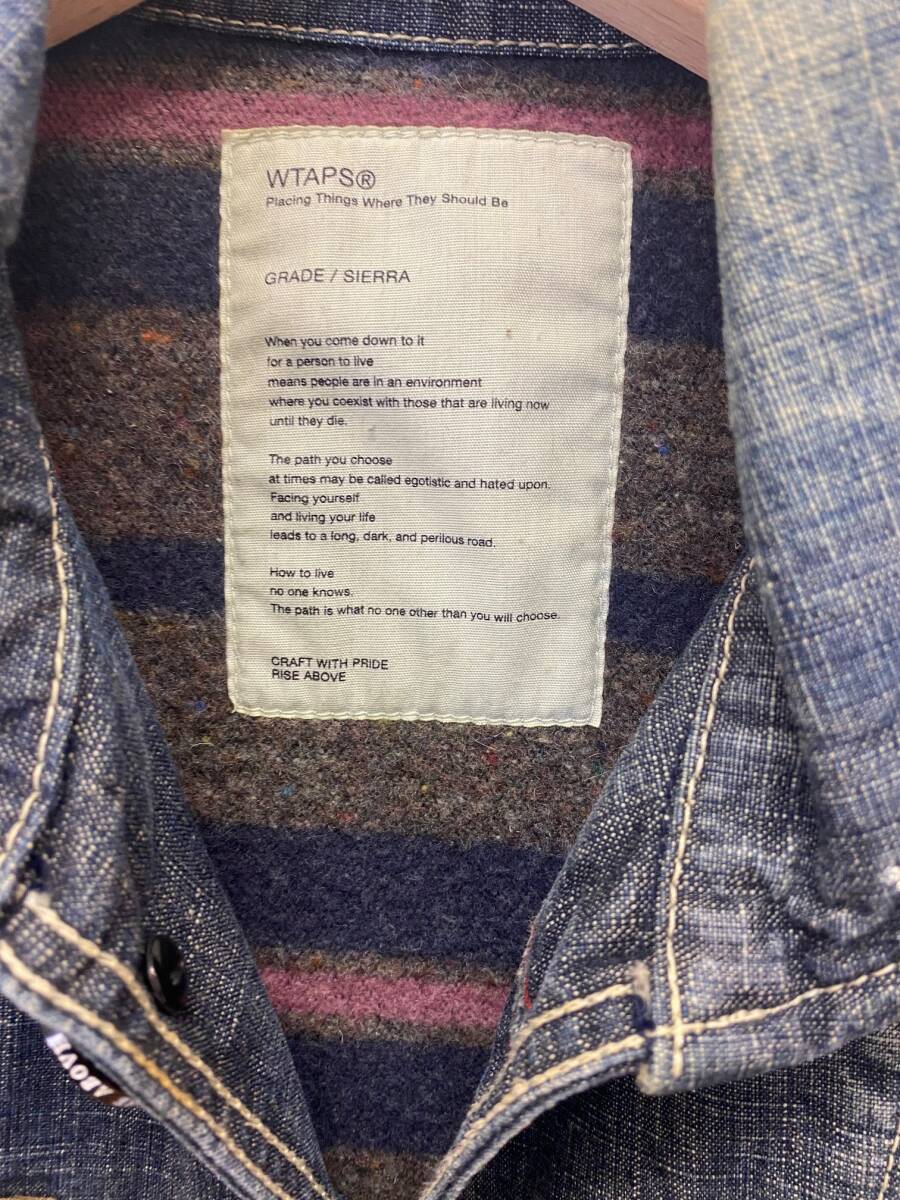 W TAPS ダブルタップス デニムカバーオール、ANCHORS COAT FIELD CTN DENIM (S)_画像4