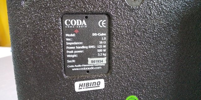 ( прекрасный товар / использование немного )CODA AUDIO 2-Way полный плита * динамик D5-CUBE пара 500W High Power звук оборудование работа хороший эта 2