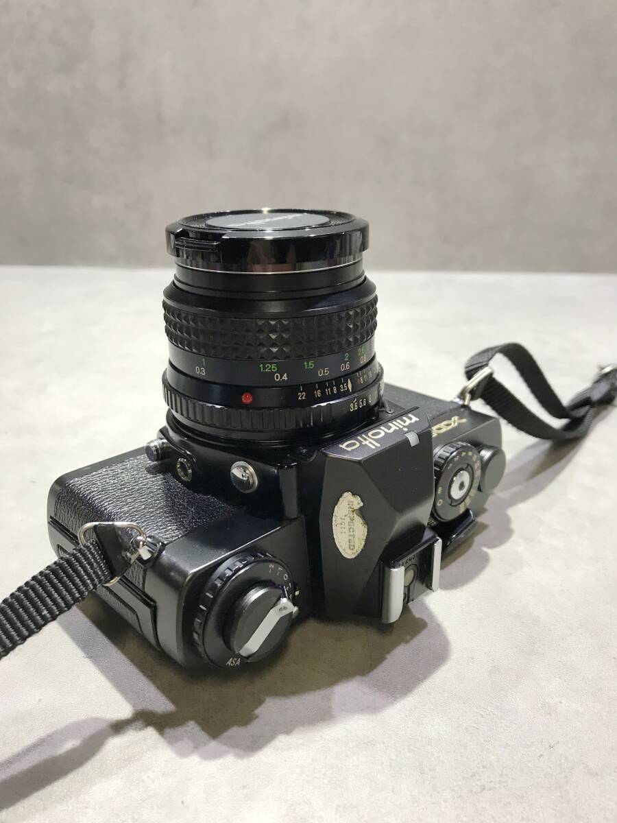 一眼レフフィルムカメラ【S14403◎】minolta XD7　ミノルタ　MD W.ROKKOR 28mm 1:3.5 カメラレンズ　シャッターOK【未確認】251115_画像6