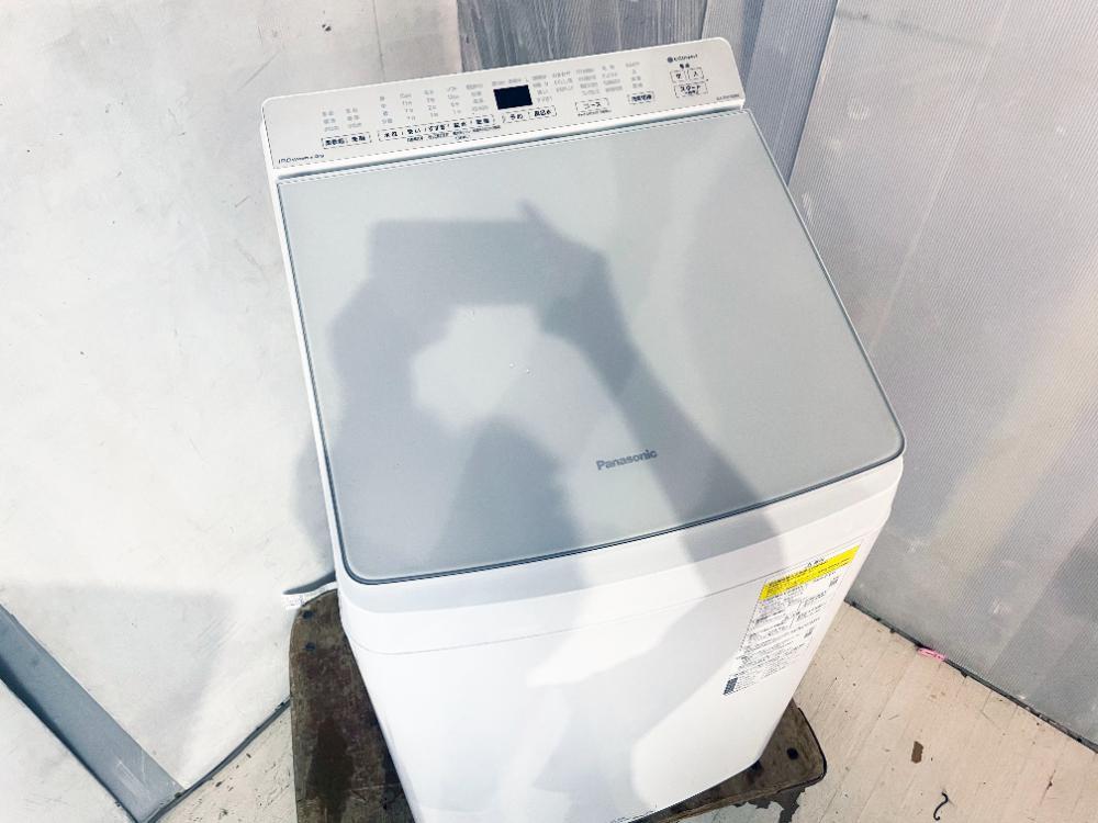 送料無料★2021年製 極上超美品 中古★Panasonic 10kg 泡洗浄パワフル立体水流！洗剤自動投入 洗濯乾燥機【NA-FW100K8-W】FSL9_画像2