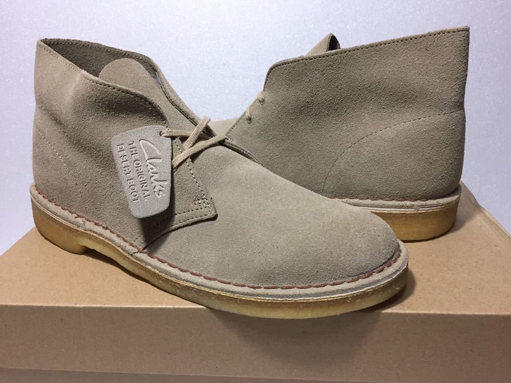 即決!! 未使用!! clarks クラークス ORIGINALS Desert Boot Sand サンド スエード UK 8.5G US 9.5M EU 42.5 CN 260 デザートブーツ_画像4