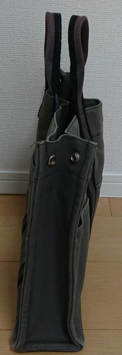 エルメス HERMES トートバッグ フールトゥ かばん 鞄 手持ち MM キャンバス グレー×ブラック 灰×黒 _画像2