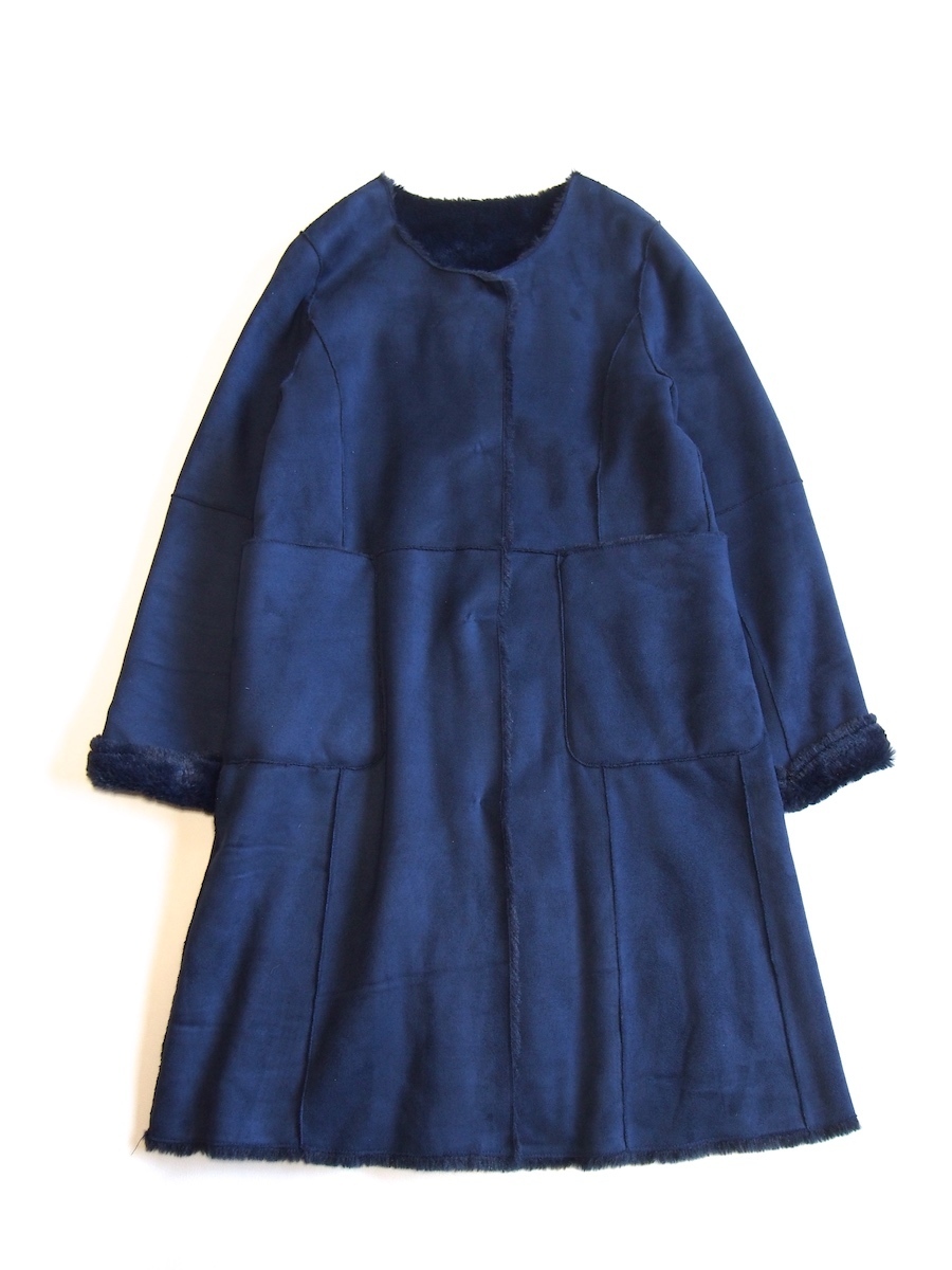 aquagirl Aqua Girl reversible fake mouton coat * navy 