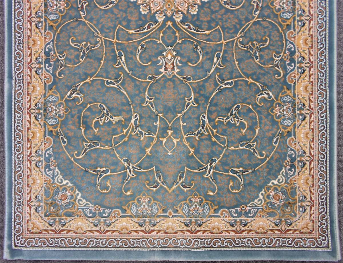感謝価格】 高品質 高密度 立体柄 本場イラン産 絨毯 100×150cm-200392