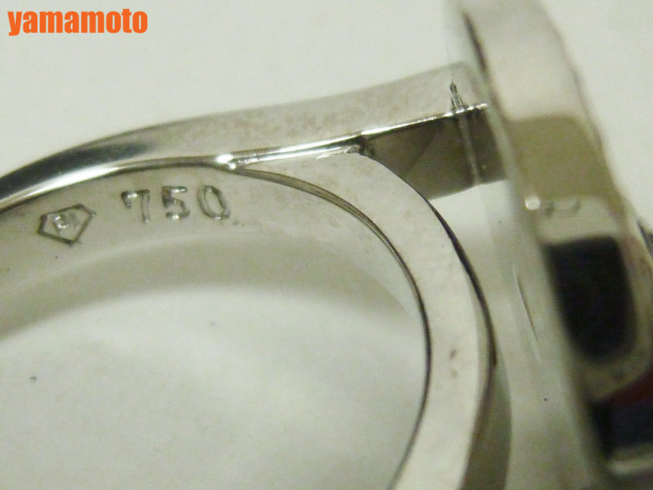 送料無料 PIAGET ピアジェ リング 指輪 ライムライト オニキス ダイヤ 750 WG 保証書 52 G34LC152 美品_画像5