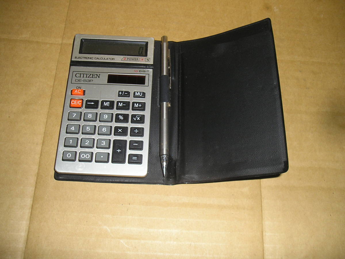  calculator *CITIZEN *DE-53P * operation excellent [ storage / shelves ]