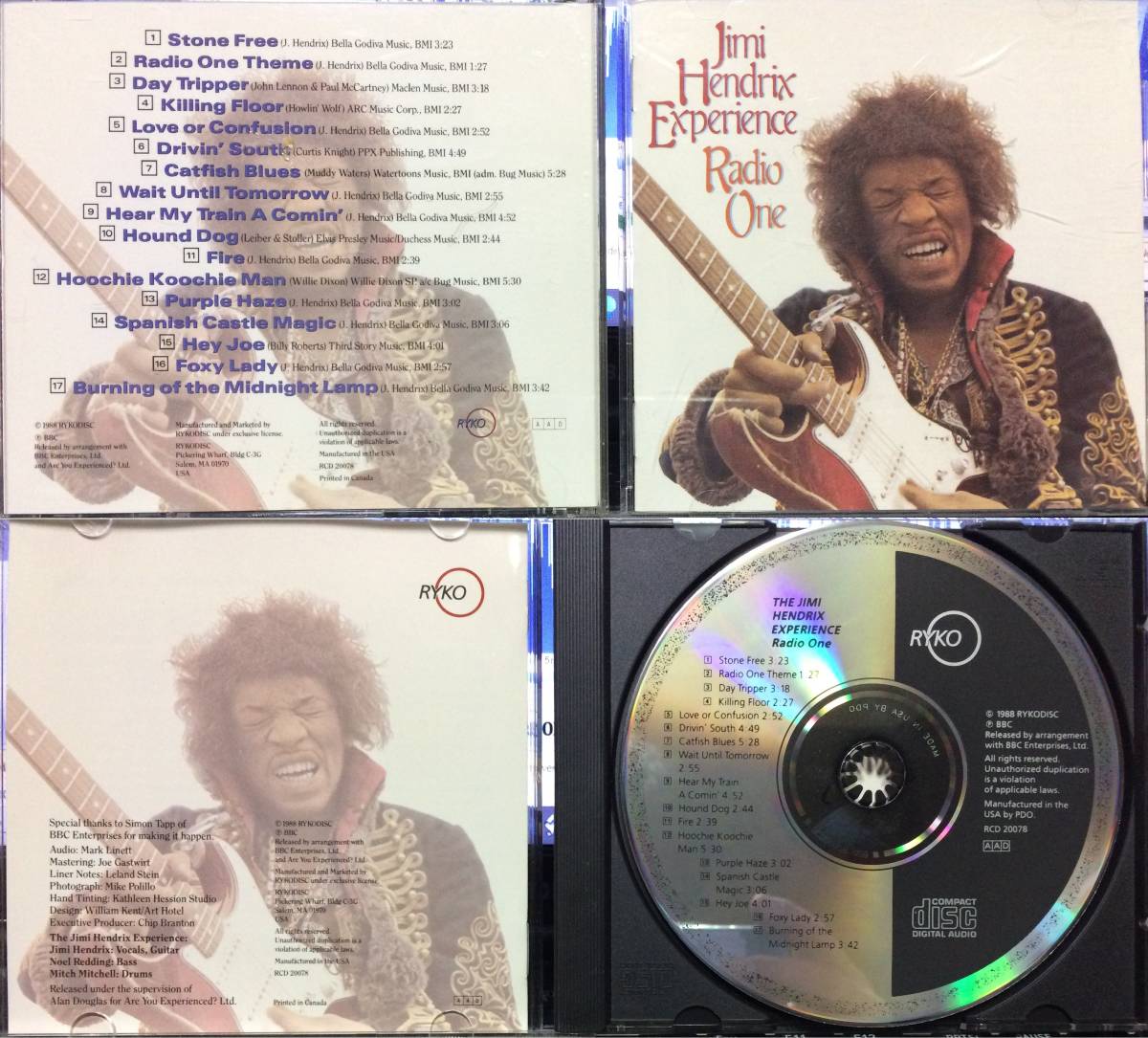 CD3枚 JIMI HENDRIX RADIO ONE & SMASH HITS & BAND OF GYPSYS ON STAGE_画像1