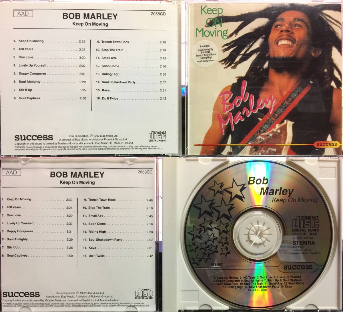 BOB MARLEY LOVE LIFE,SOUL REBEL,ARCHIVE,KEEP ON MOVING＋盤のみ2枚 ボブ マーリー_画像6