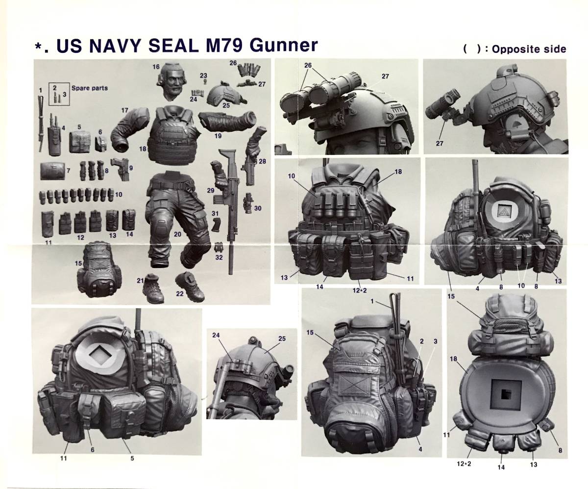 # Legend [ rare ] 1/35 US navy * seal z#3 M79g Rene -do Lancia -w/ FNs car Mk.17 special squad for automatic small gun 