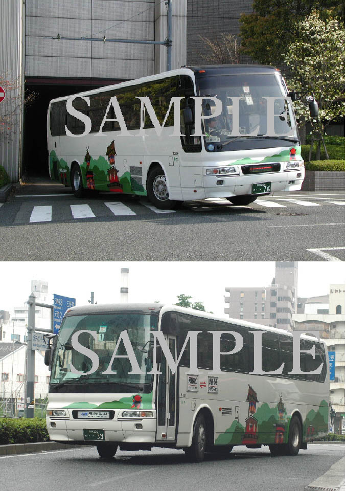 D【バス写真】Ｌ版２枚　濃飛バス　エアロバス　大阪線_画像1
