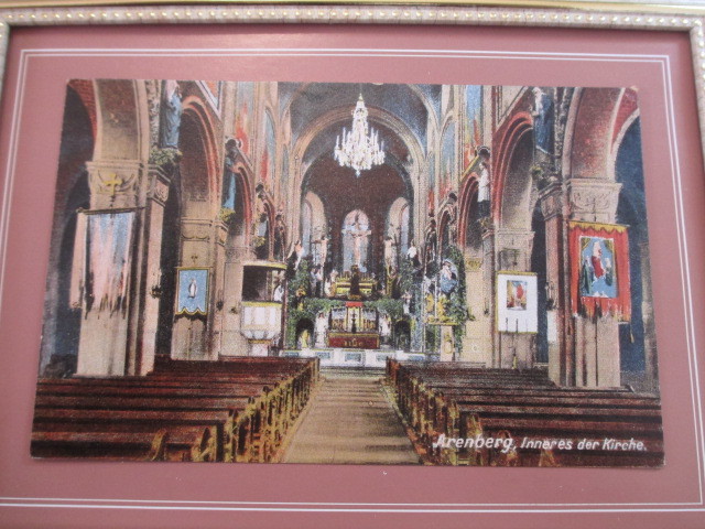 アンティークポストカード　アレンベルク　教会内部　ミュンヘンNoA1050_画像1