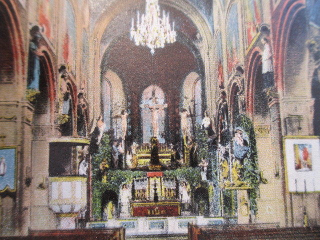 アンティークポストカード　アレンベルク　教会内部　ミュンヘンNoA1050_画像3