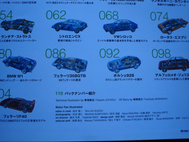 MotorFan　Illustrated　特別編集　Part2：スーパーカーのテクノロジー　カウンタック　ストラトス　930　CX　シロッコ　ディーノ_画像3