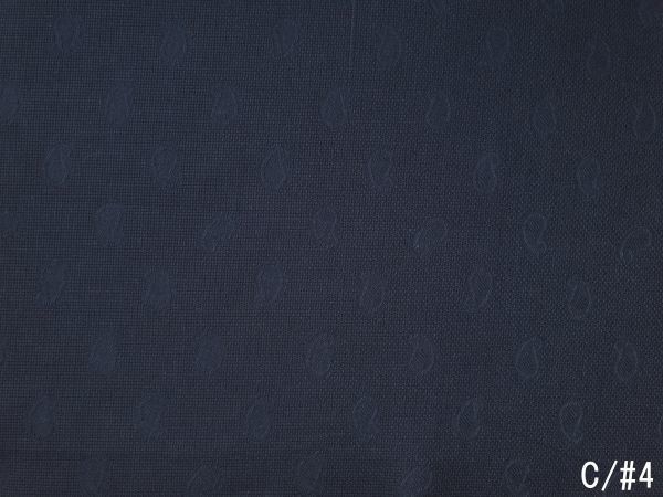 157704《生地の切売》ペイズリー柄 紺色 パナマ生地 綿100% インド産【50cm単位】_画像3