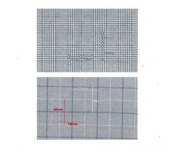 926604《生地の切売》タッタソールチェック柄 ネイビー 紺色 撚杢 インディゴ染め 平織り 綿100% 国産【50cm単位】_サイズ