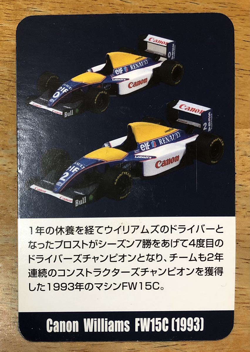 1/64 F1GP Williams minicar collection FW15C #0 D. Hill 