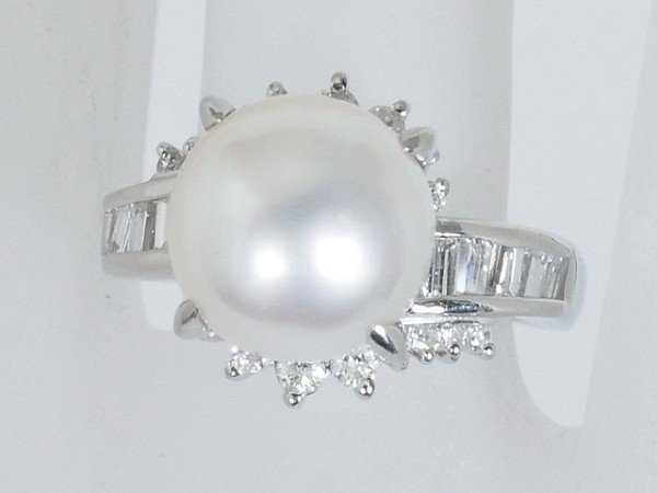 お気にいる 清水屋《送料無料》パール/10.5mm ダイヤ/0.75ct プラチナ デザイン リング 12.5号 その他 お気にいる 清水屋《送料無料》パール/10.5mm ダイヤ/0.75ct プラチナ デザイン リング 12.5号 その他