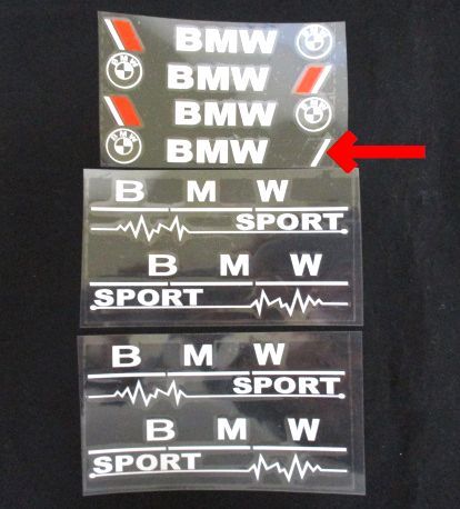 【新品・即決】訳あり白文字 BMW ビーエム ドアミラー サイドミラー ステッカー ミックス シール _画像1
