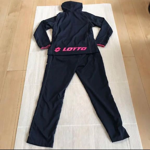 送料無料 新品 lotto ロットレディース ウインドジャケット&パンツセット ラケットスポーツ 上下セット_画像2