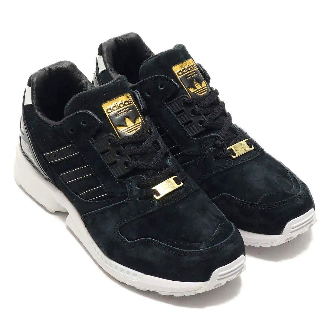 ☆adidas ZX 8000 黒/黒/白/金 28.0cm アディダス ZX8000 ヴィンテージ復刻 EH1505の画像1