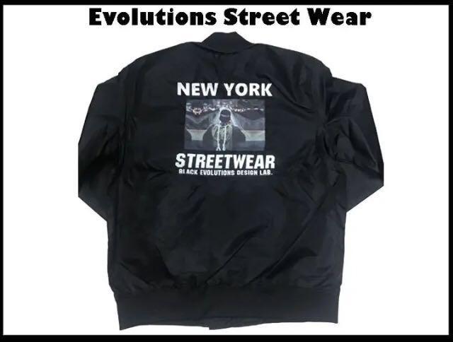 新品 正規品 Evolution Street Wear 黒ジャケット（Brooklyn Newyork) 2XL_画像1