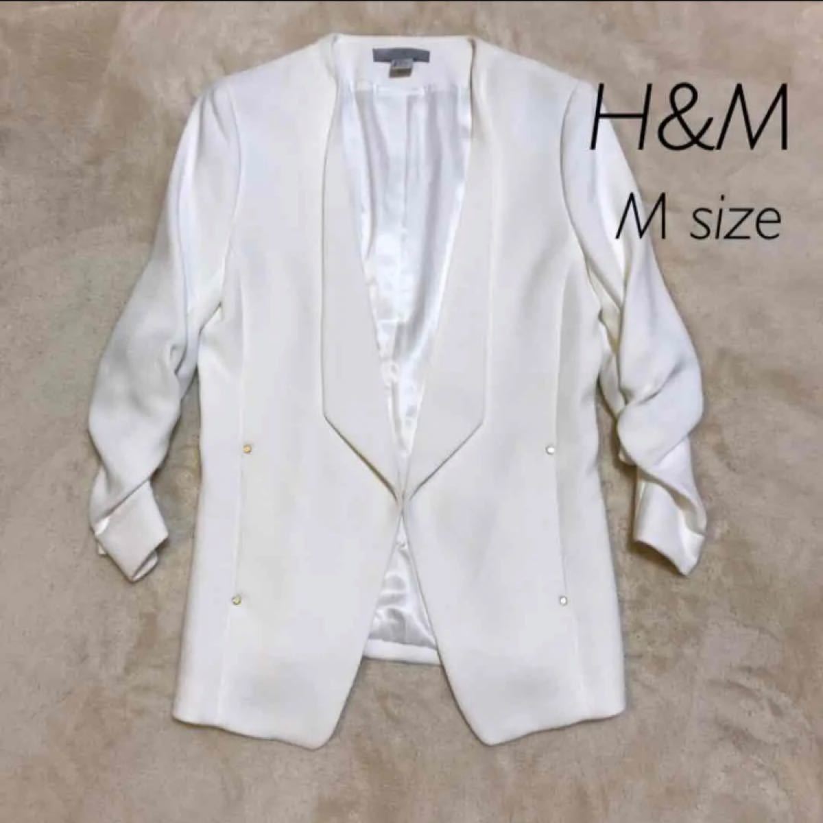 テーラードジャケット　白　【H&M】