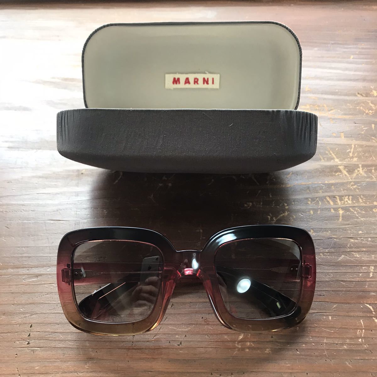 [ Marni MARNI square sunglasses purple series MA093S 14 Italy made glasses case attaching times none date glasses frame lady's men's ]