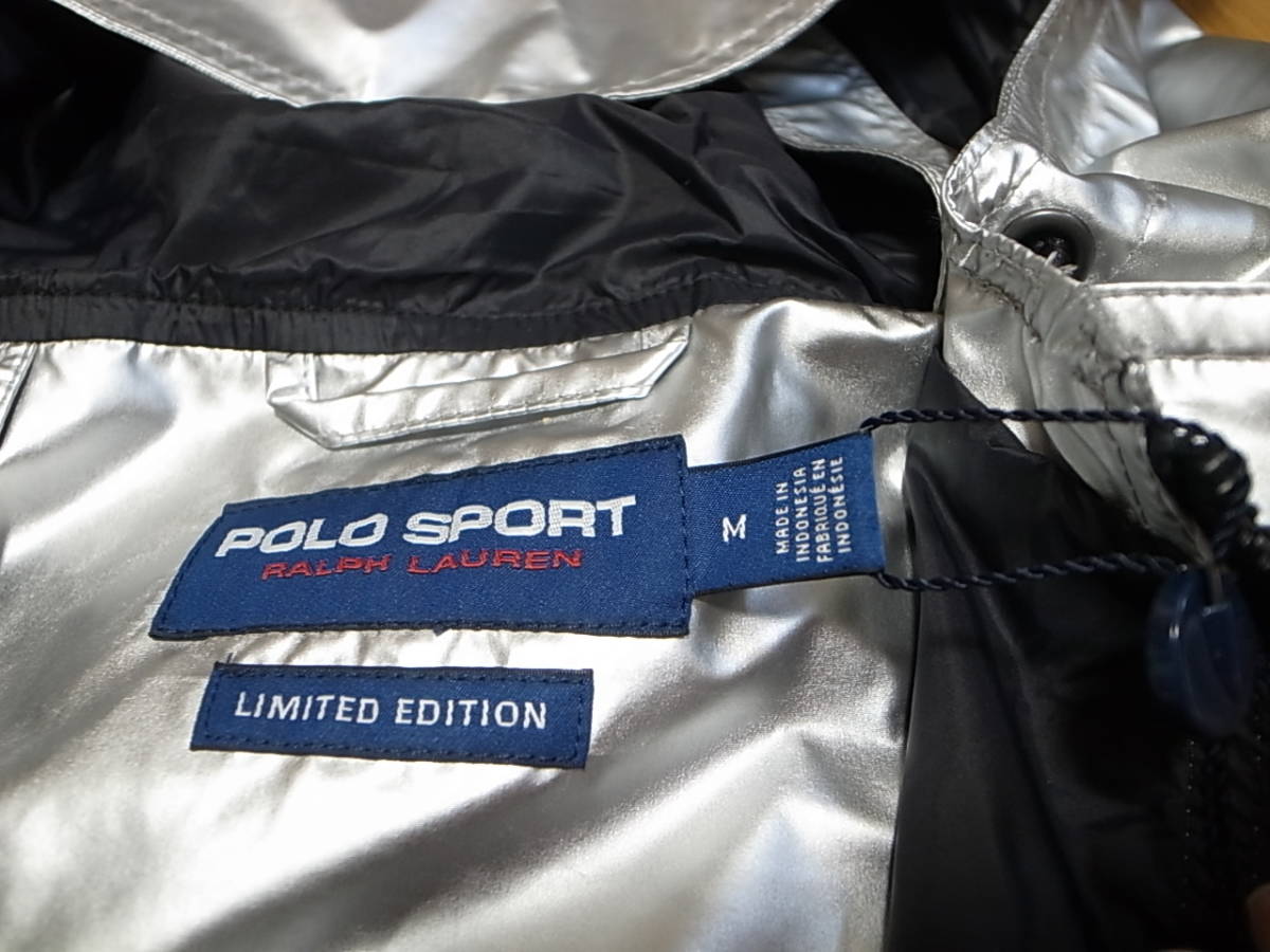 【送料無料 即決】POLO SPORT OG SILVER JACKET 復刻ポロ スポーツ コレクション メタリックシルバー M 新品LIMITED  EDITIONラルフローレン