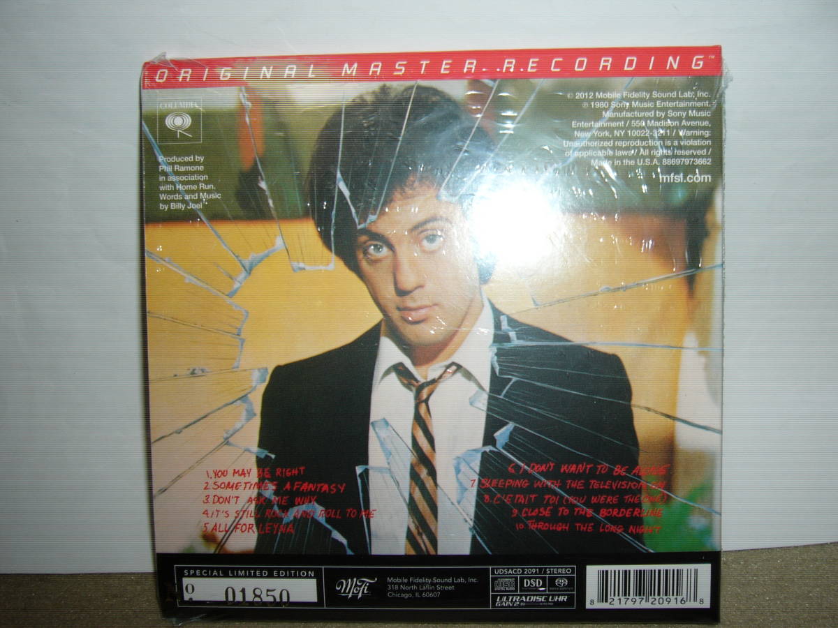 Mobile Fidelity社SACD仕様限定盤　Billy Joel 中期の傑作/大ヒット作「Glass Houses」　輸入盤　未開封新品。_画像2