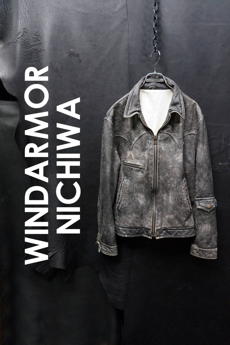WINDARMOR アンティーク加工 レザーライダースジャケット L ニチワ