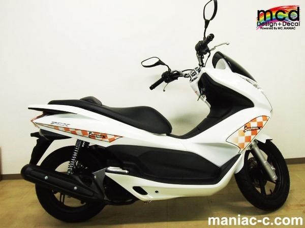 PCX125 デカール 白車体専用 透明シート透けデカール オレンジ_画像3