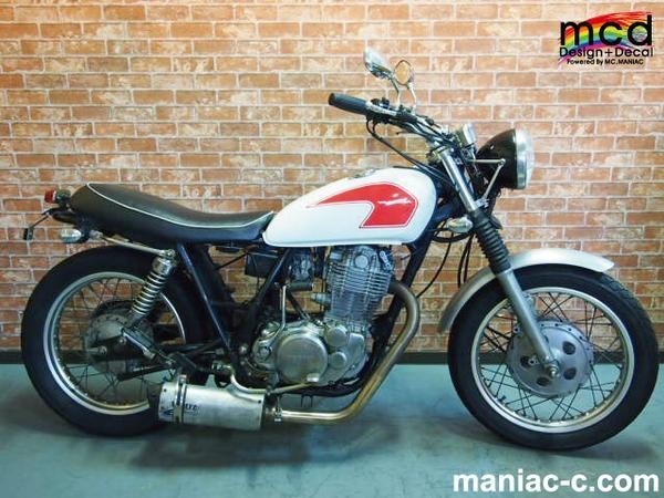 SR400タンク デカール ステッカー MCDtypeHCS 黒グラフィック_画像3