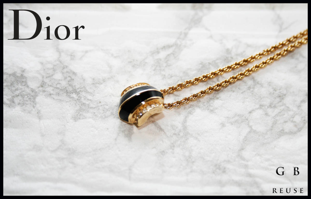 WEB限定 Dior ネックレス キラキラ ディオール ディオール ブラック