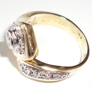  free shipping k18/pt900 ultimate small diamond great number entering fashion ring used size 11,5 pawnshop exhibition 