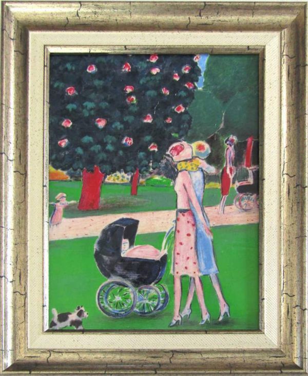 カシニョール 森 の散歩 複製画 絵画 人物画 女性画 美人画 絵画 売買されたオークション情報 Yahooの商品情報をアーカイブ公開 オークファン Aucfan Com