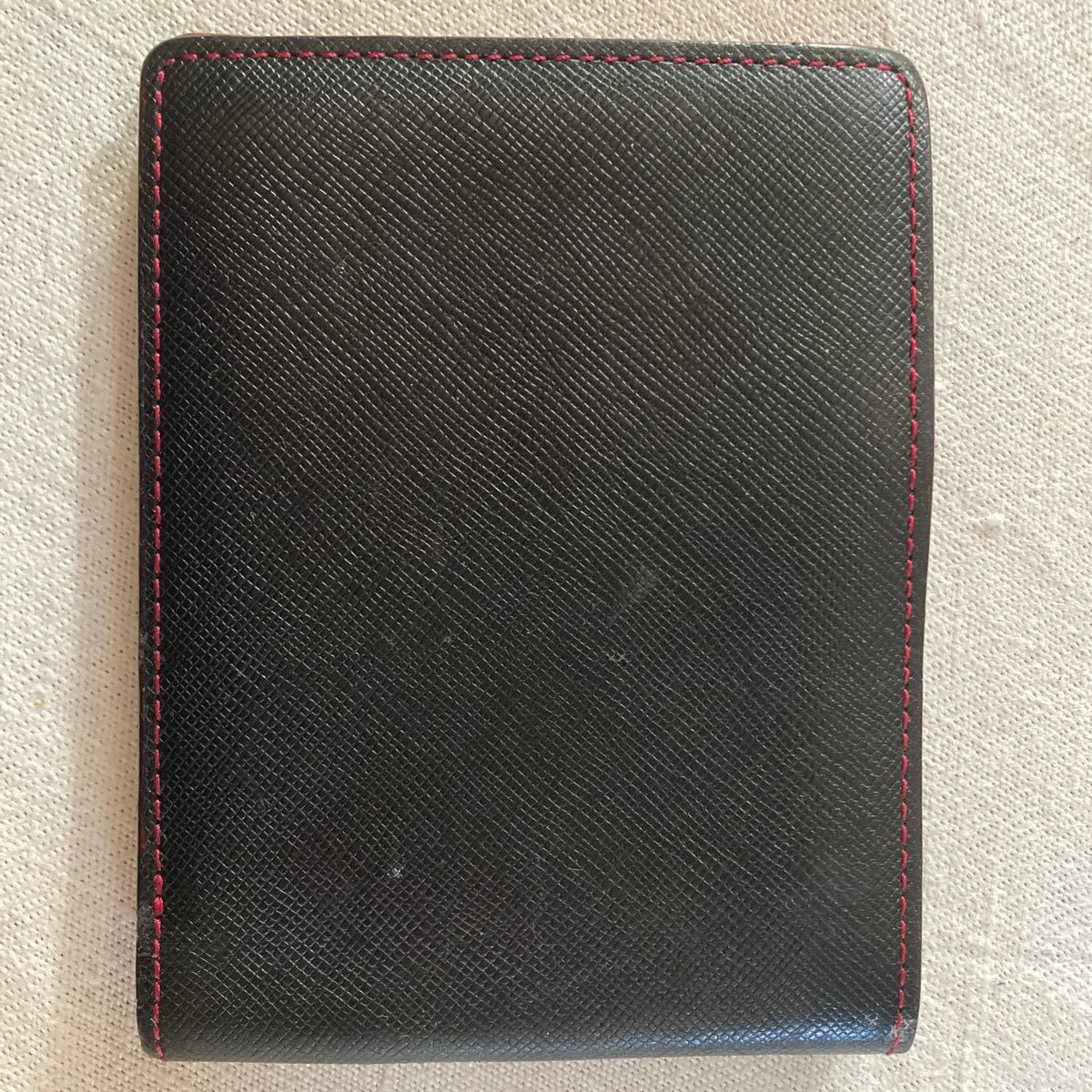 【BURBERRY】バーバリー二つ折り財布、名刺入れ、赤×黒