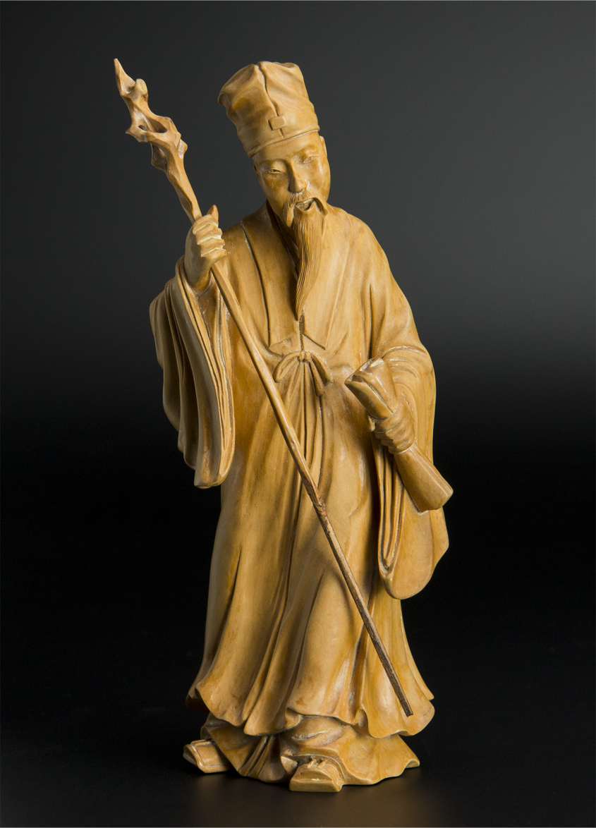 清 黄楊木雕人物像 中国 古美術 | normanhubbard.com
