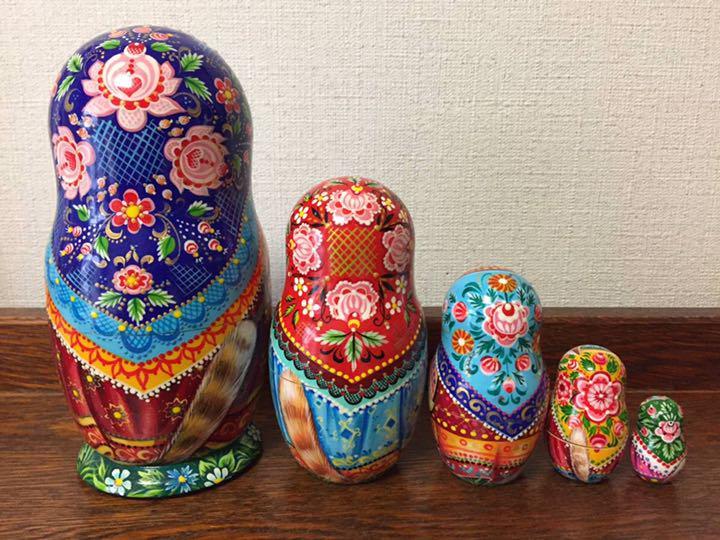  Russia miscellaneous goods *ne koma toryo- deer (5 piece )H17cmchimeryoba work display interior 