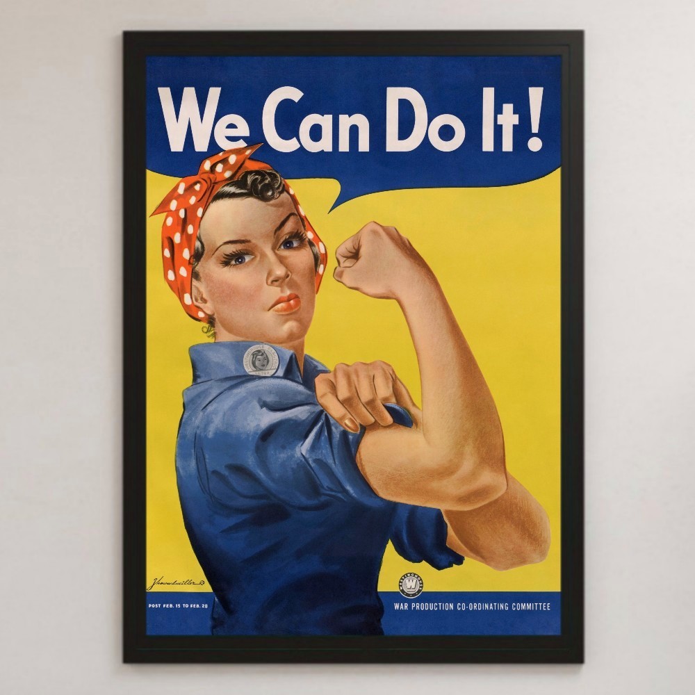 We Can Do It! low ji-* The * клепальный молоток Pro pa gun da Vintage иллюстрации глянец постер A3 Classic интерьер личностный рост милитари 