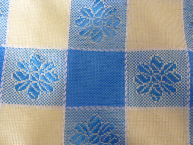 昭和レトロ　座布団カバー　夏用　青　ブルー　花柄　セット　ファブリック　　１_画像4