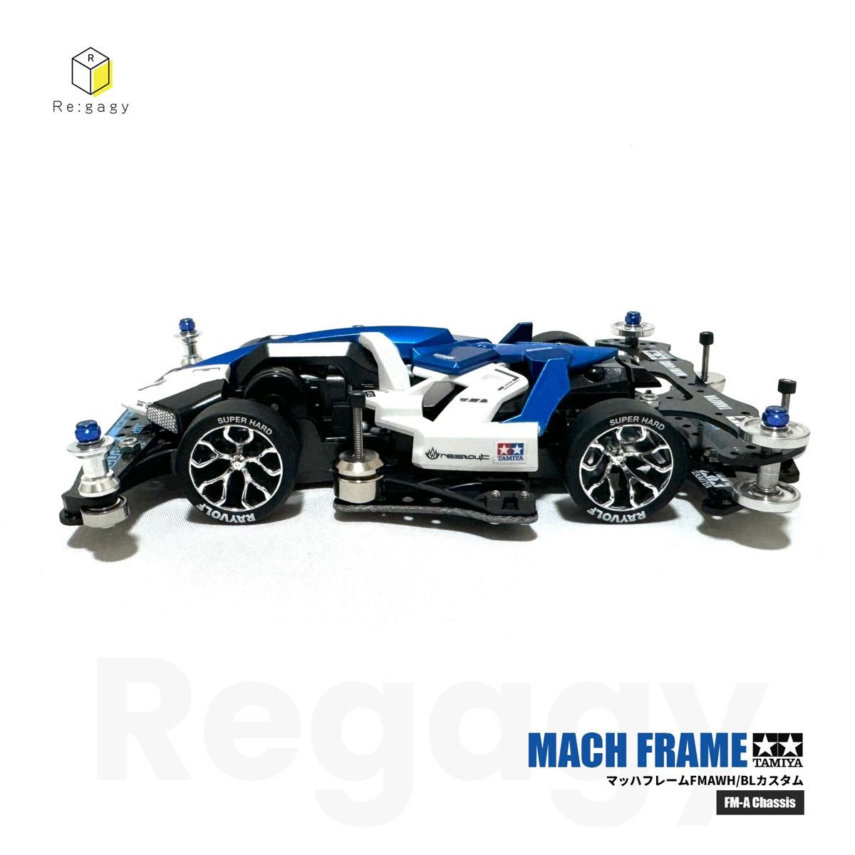 ミニ四駆 マッハフレーム FMAWH/BLカスタム 完成品 塗装済み 未走行 ミニ四駆 マッハフレーム FMAWH/BLカスタム 完成品 塗装済み 未走行