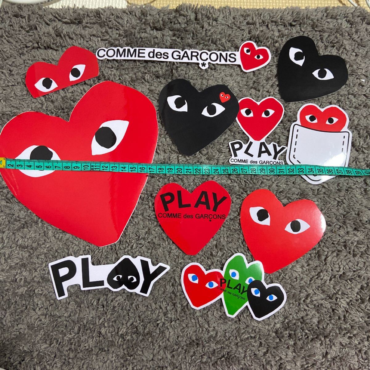 Paypayフリマ ビッグサイズ Play プレイ コムデギャルソン ステッカー 11枚 Paypayフリマ ビッグサイズ Play プレイ コムデギャルソン ステッカー 11枚