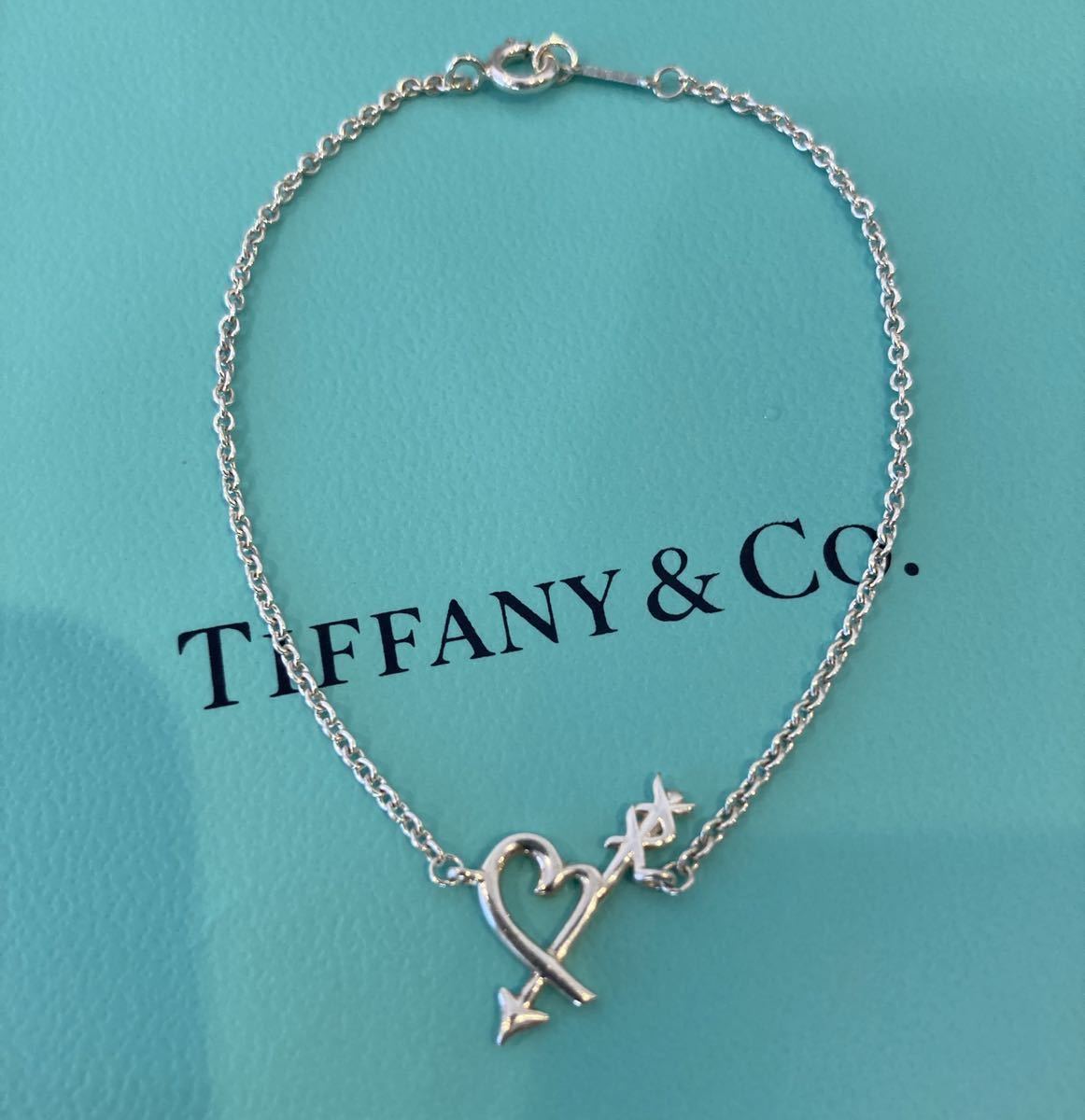 新品 正規品 ティファニー tiffany&co ブレスレット アローハート シルバー ケース巾着紙袋リボン ハート 弓矢 アロー 矢　プレゼント_画像1