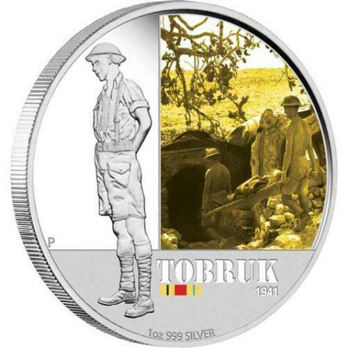 オーストラリア 1ドル銀貨 1oz 2011 限定カラー版 オーストラリアの歴史 トブルク包囲戦 Tobruk 新品レア！ 純銀1オンス プルーフ_画像6