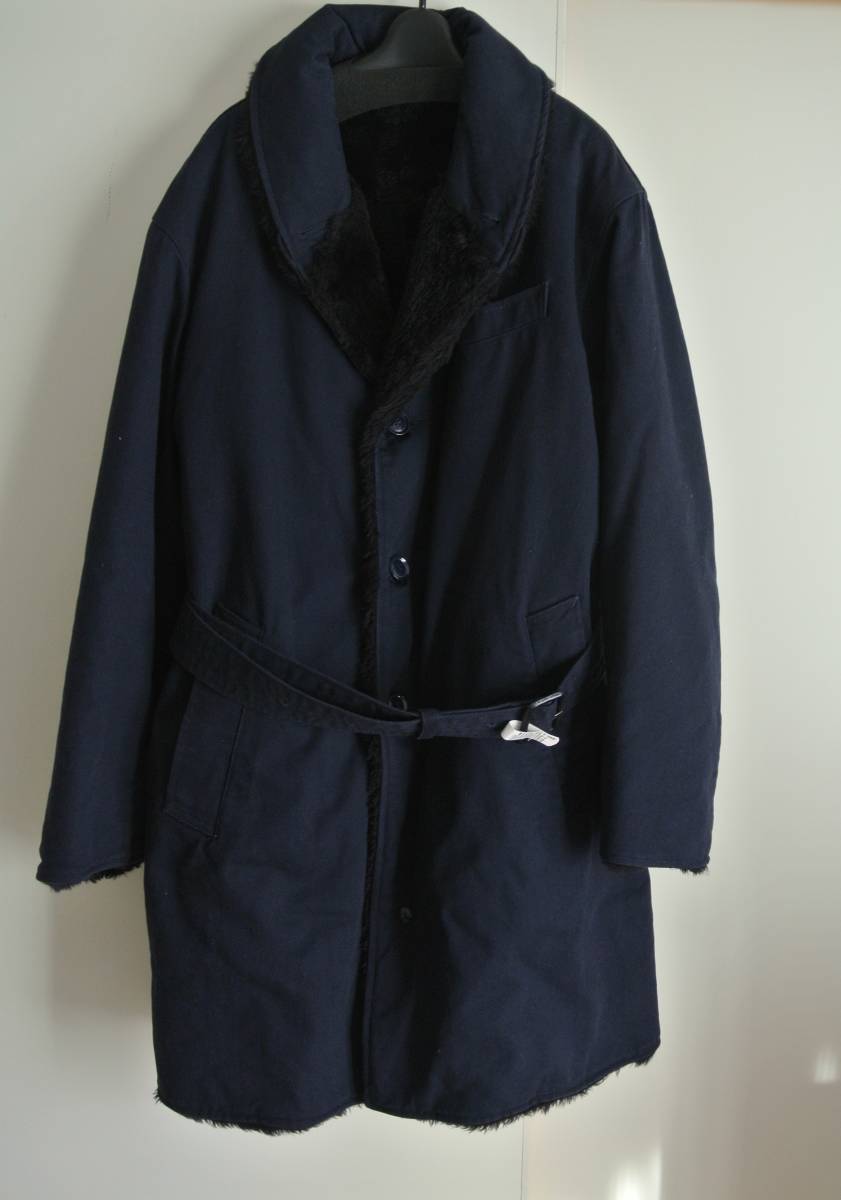 ENGINEERED GARMENTS/SHAWL COLLAR REVERSIBLE COAT - FUR / COTTON DOUBLE CLOTH/S/ engineered garment | reversible coat 