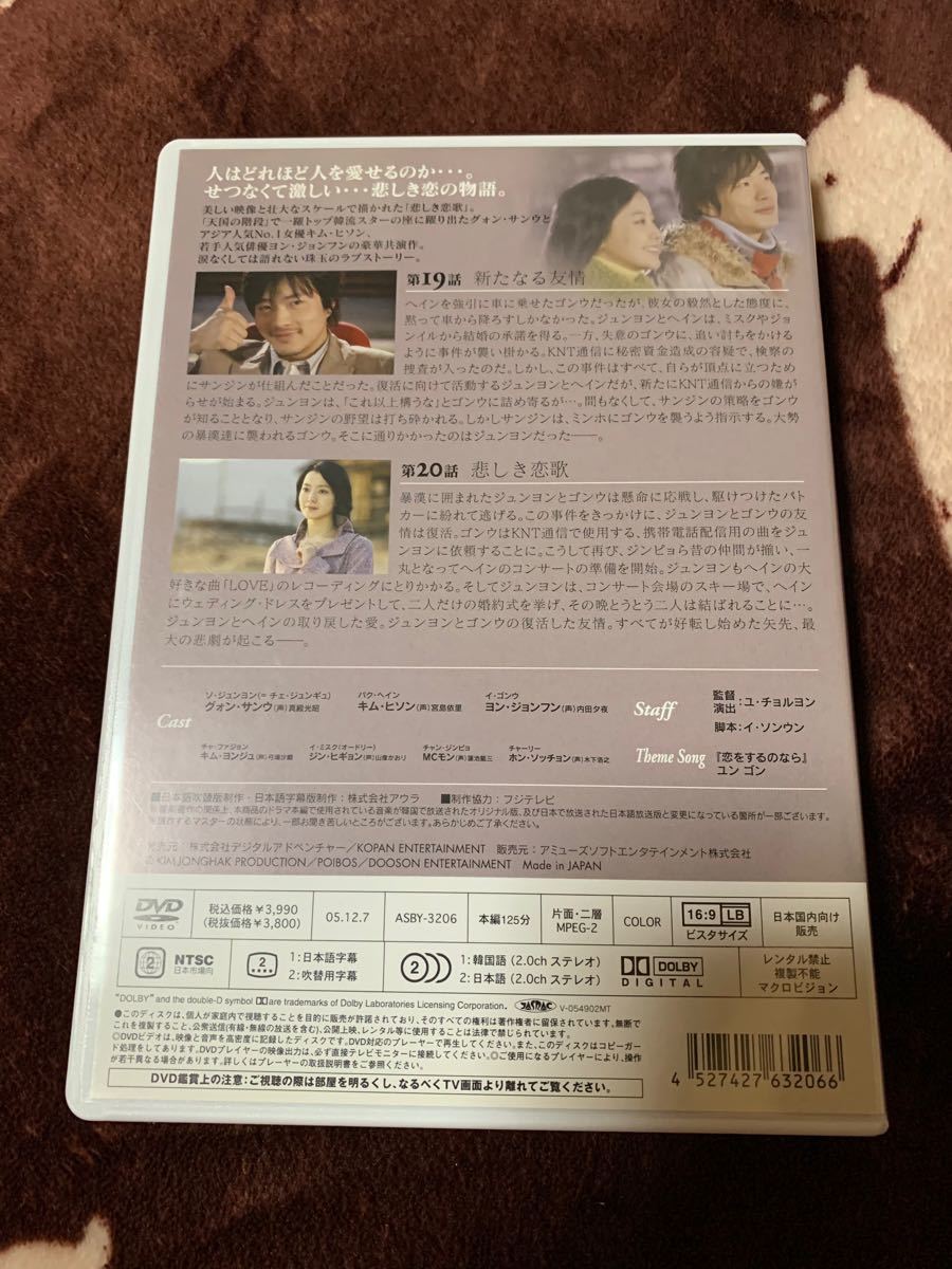 悲しき恋歌　DVD 10巻