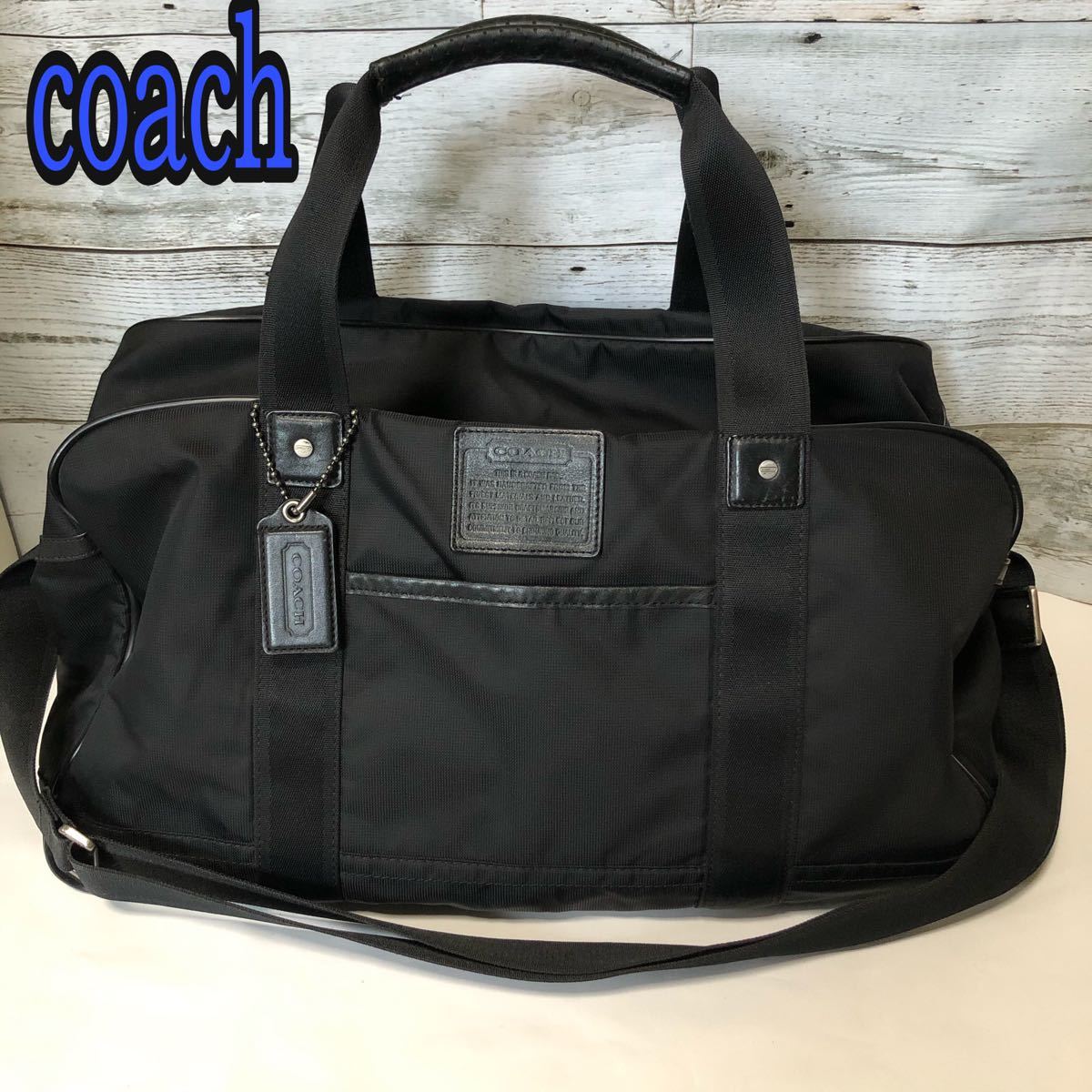 年末早割 ボストンバッグ-【定価12万8800円】 coach ボストンバッグ ショッピング大特価 サッチェル COACH【中古】ハットン 89075 2way バッグ ブラック ハンドバッグ