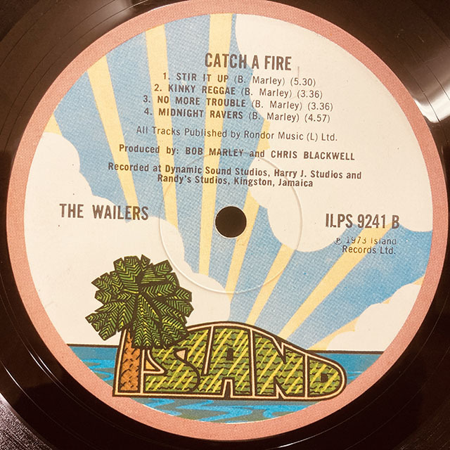 BOB MARLEY The WailersCATCH A FIRE LP